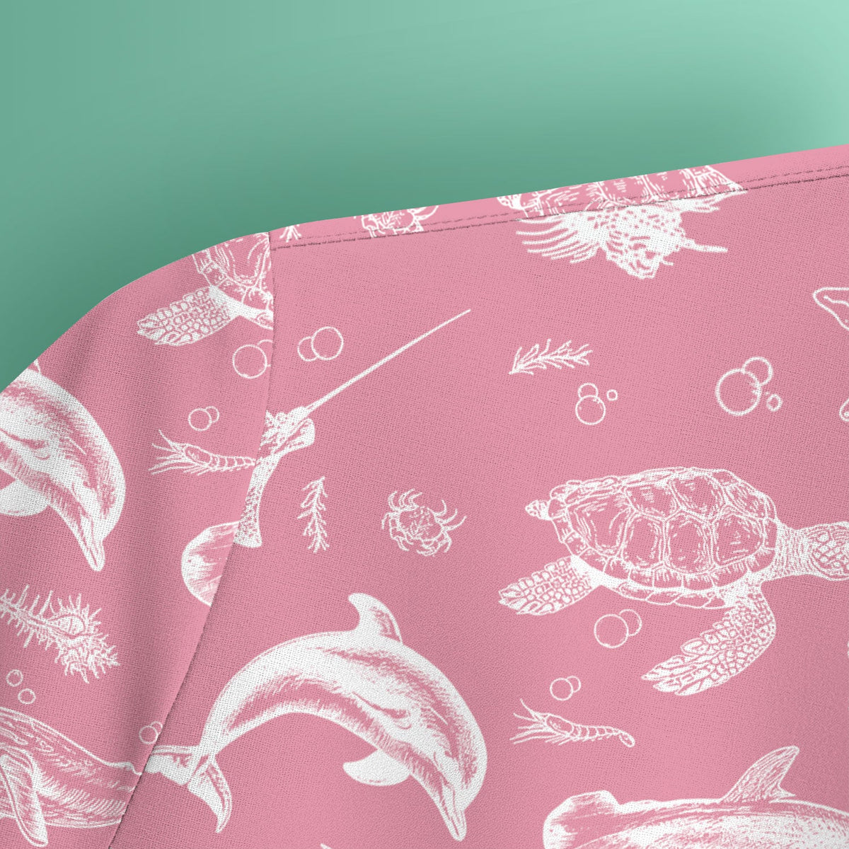 Marine Sea Life Nurse Scrub Top