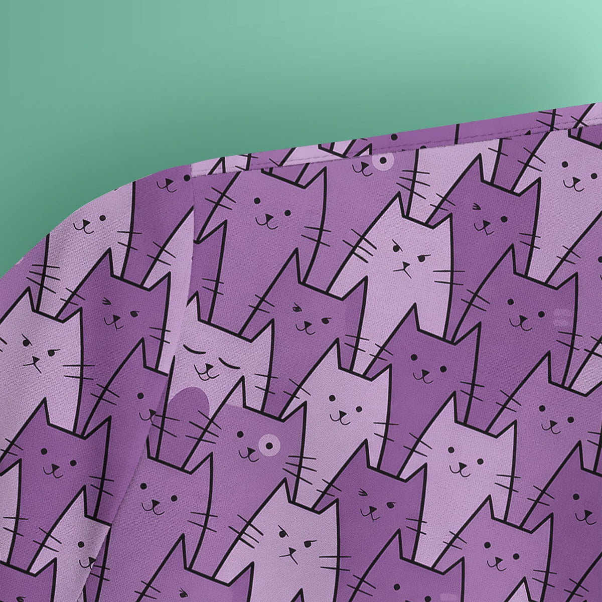 Purple Cats Nurse Scrub Top
