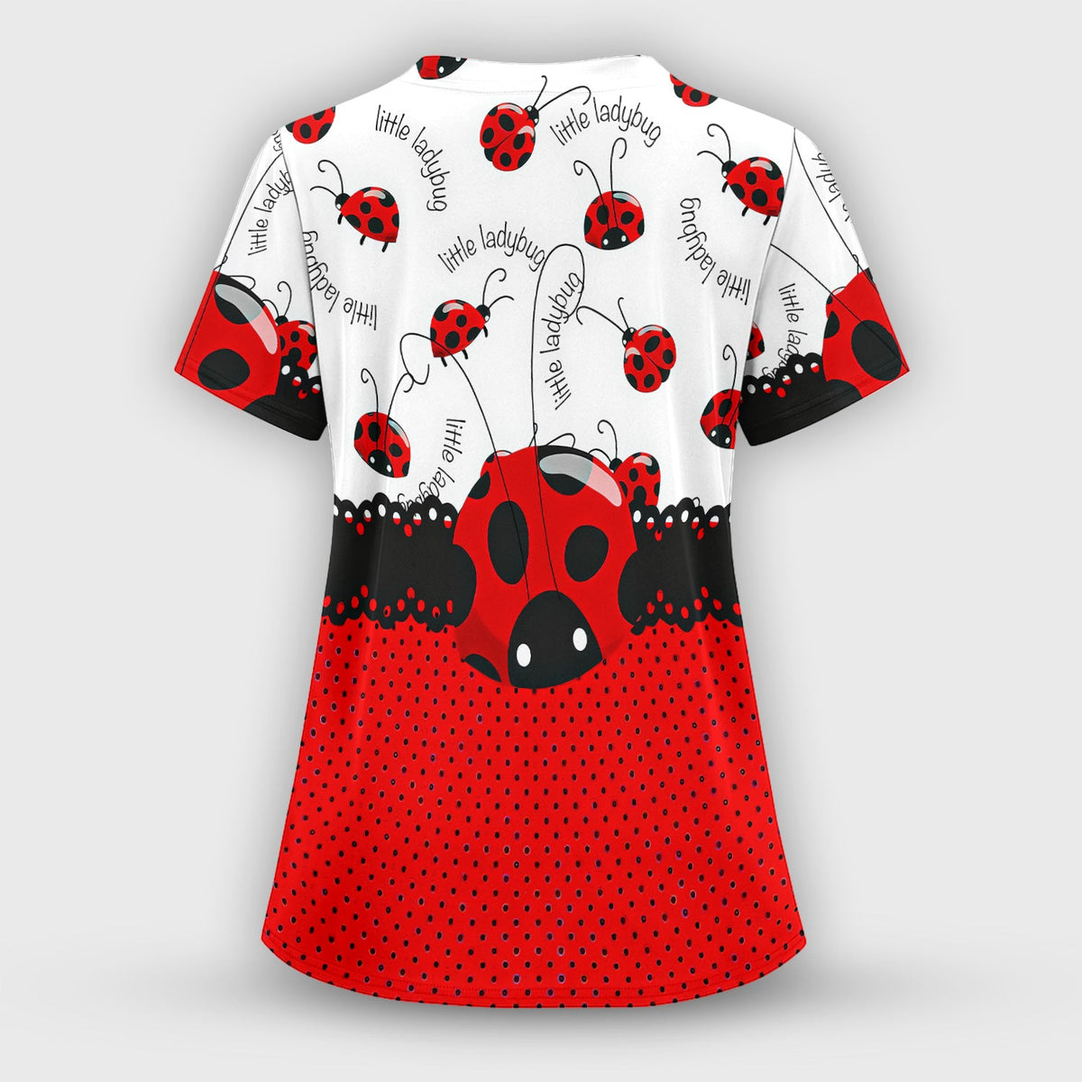 Little Ladybug Polka Dot Nurse Scrub Top