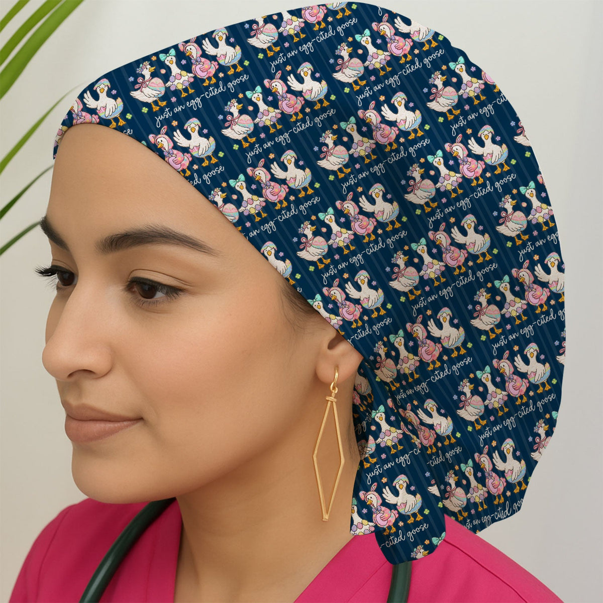 Easter Goose Egg Scrub Cap