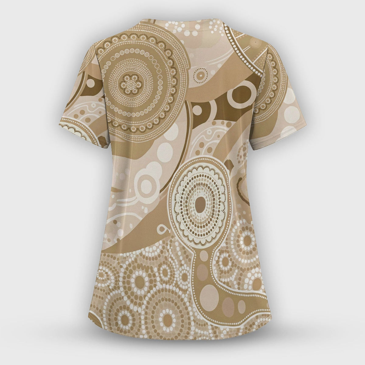 Australian Indigenous Inspired Dot Art Scrub Set, Cute Koala Pattern Nurse Shirt, Comfortable Scrubs For Nursing