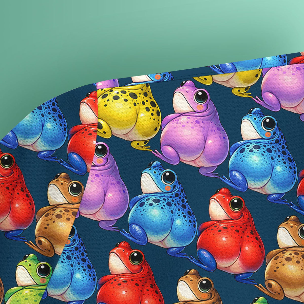 Colorful Frogs Nurse Scrub Top