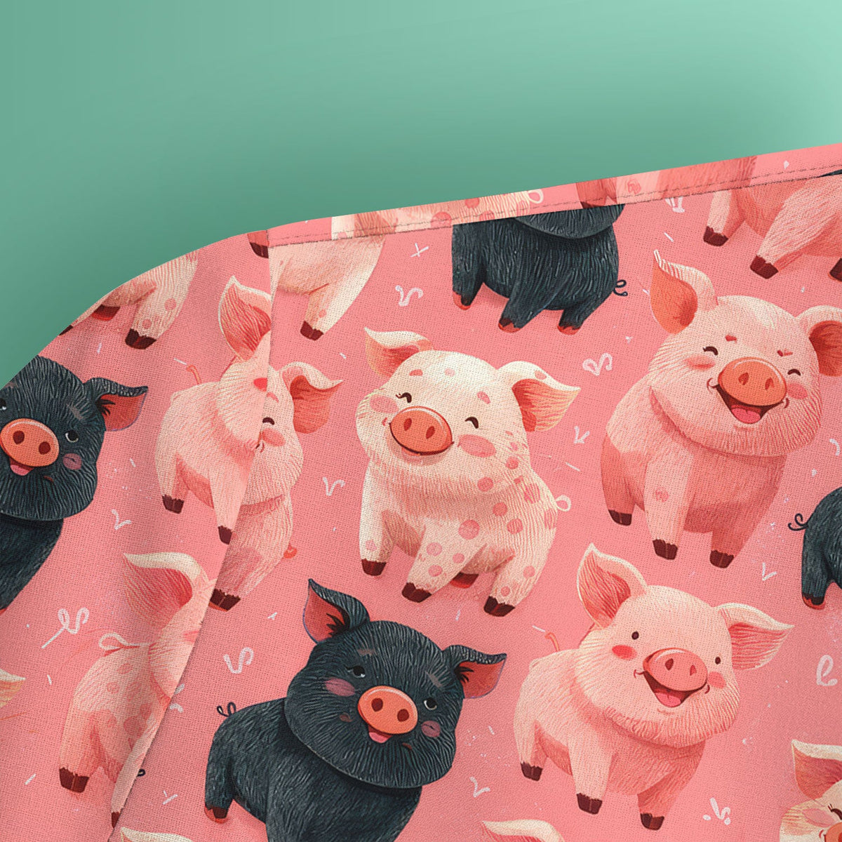 Cartoon Pig Nurse Scrub Top