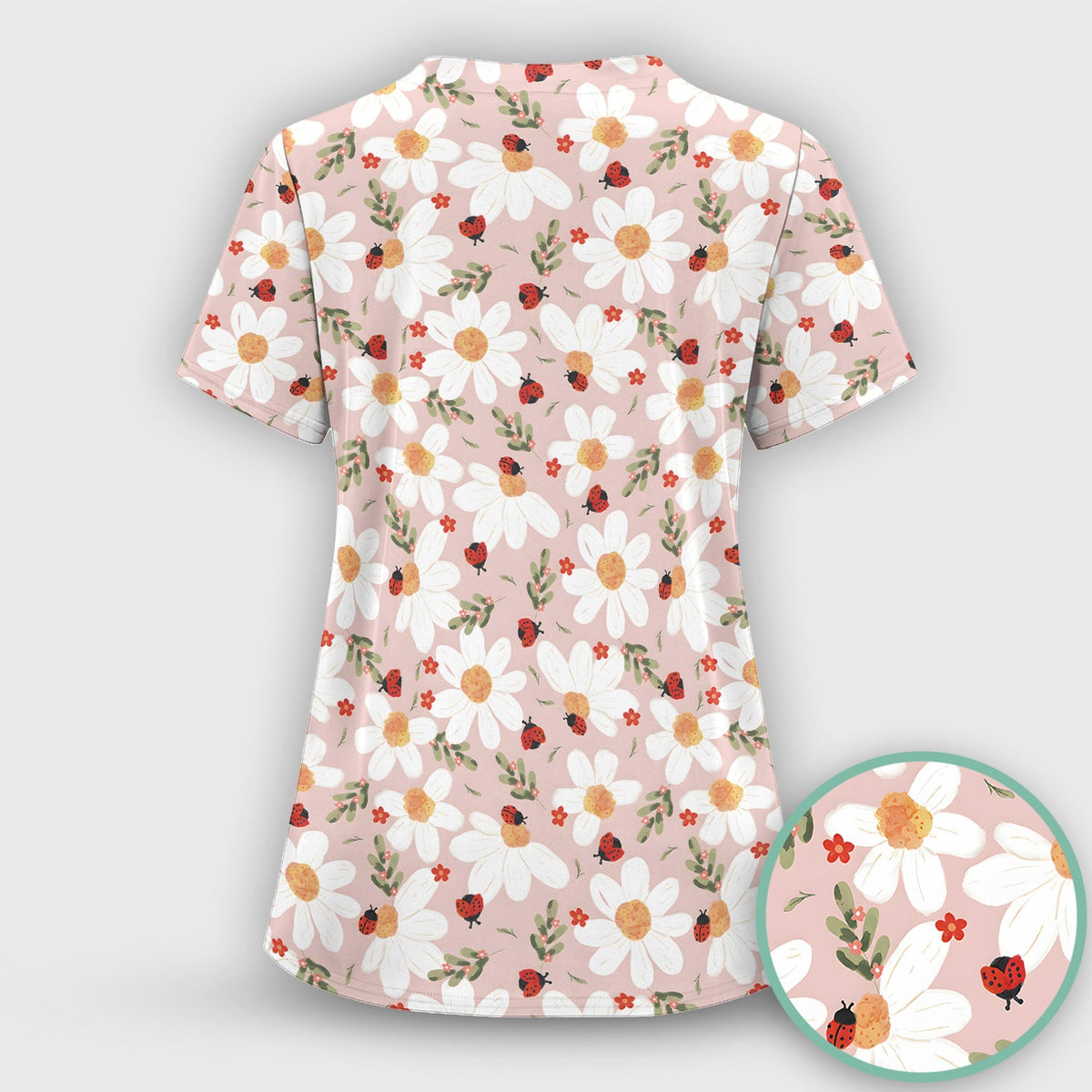 Daisy Ladybug Garden Nurse Scrub Set