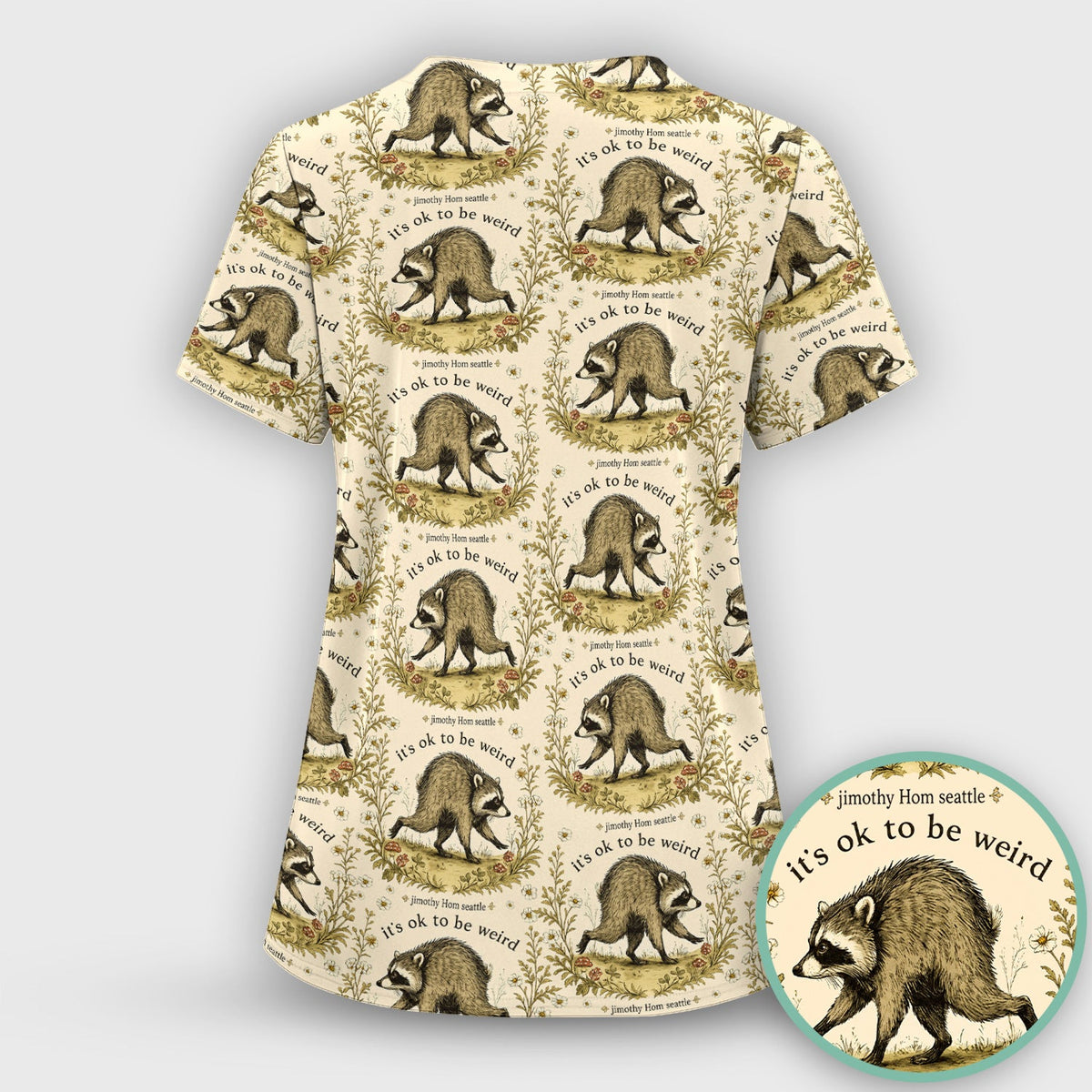 It's OK To Be Weird With Jimothy Scrub Top