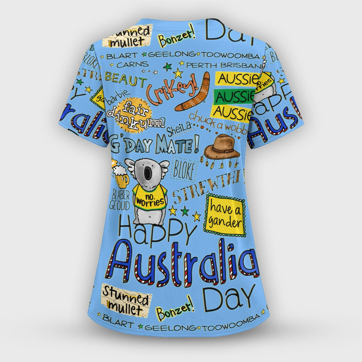 Koala Australia Nurse Scrub Top