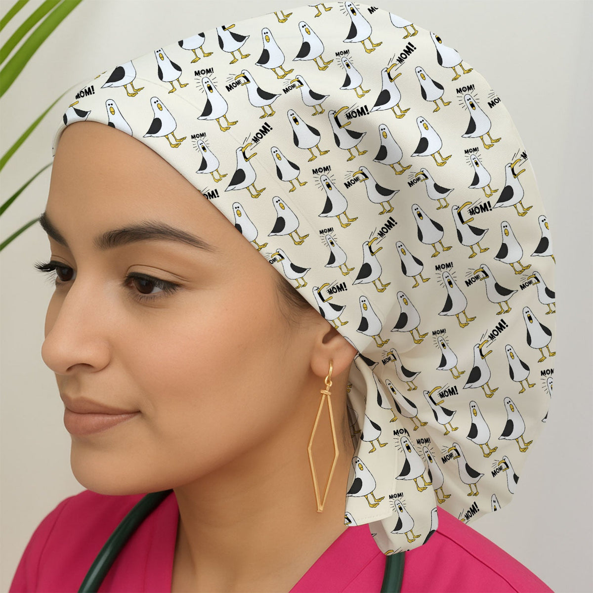 Seagull Mom Scrub Cap