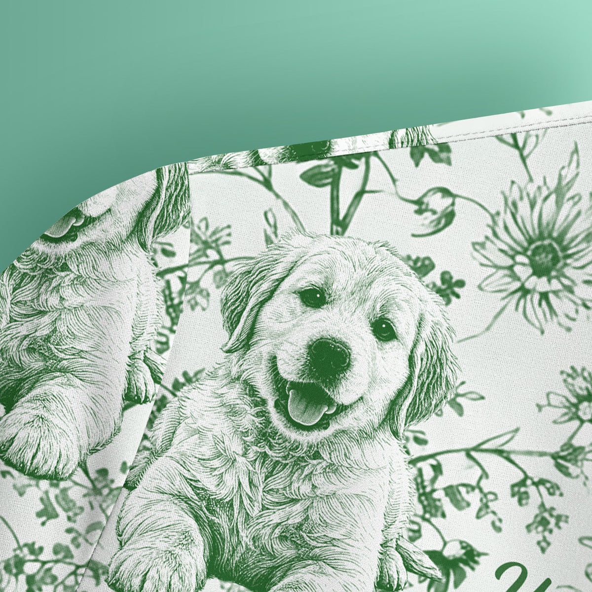 Personalized Pet Photo Floral Nurse Scrub Top