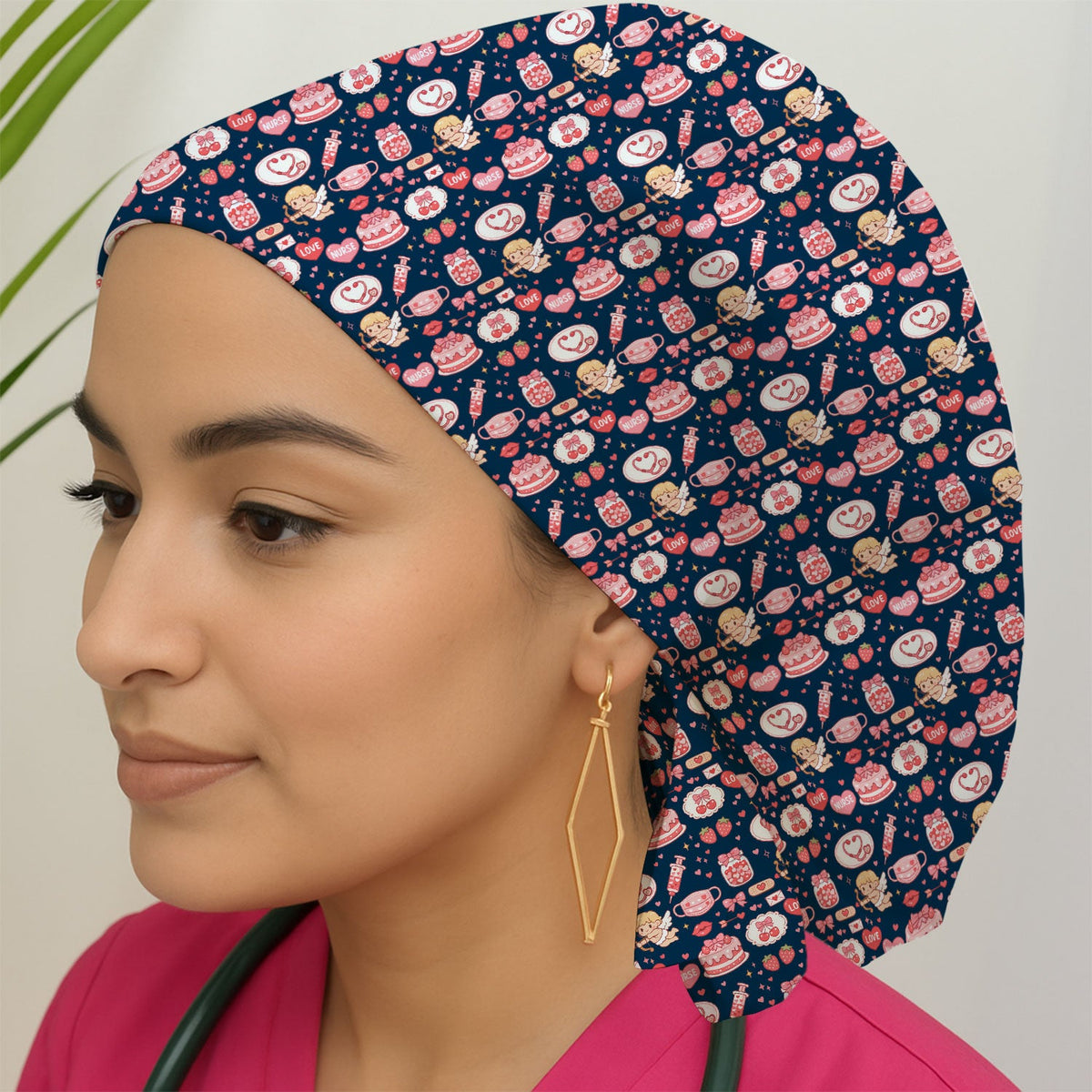 Cupid Valentine Love Scrub Cap