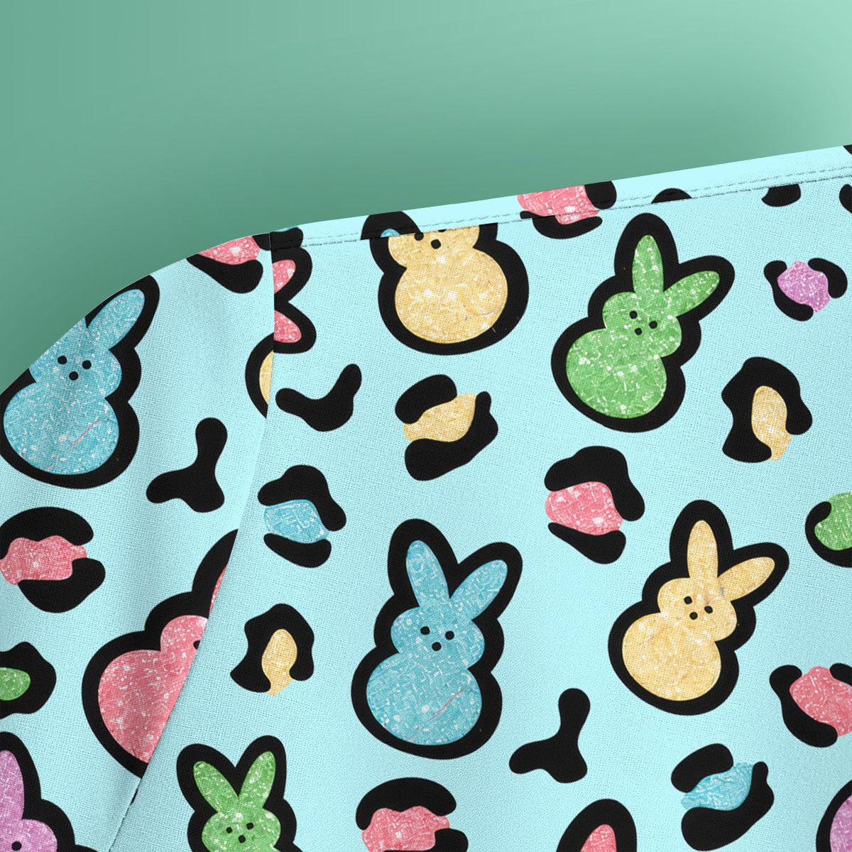 Pastel Bunny Nurse Scrub Top