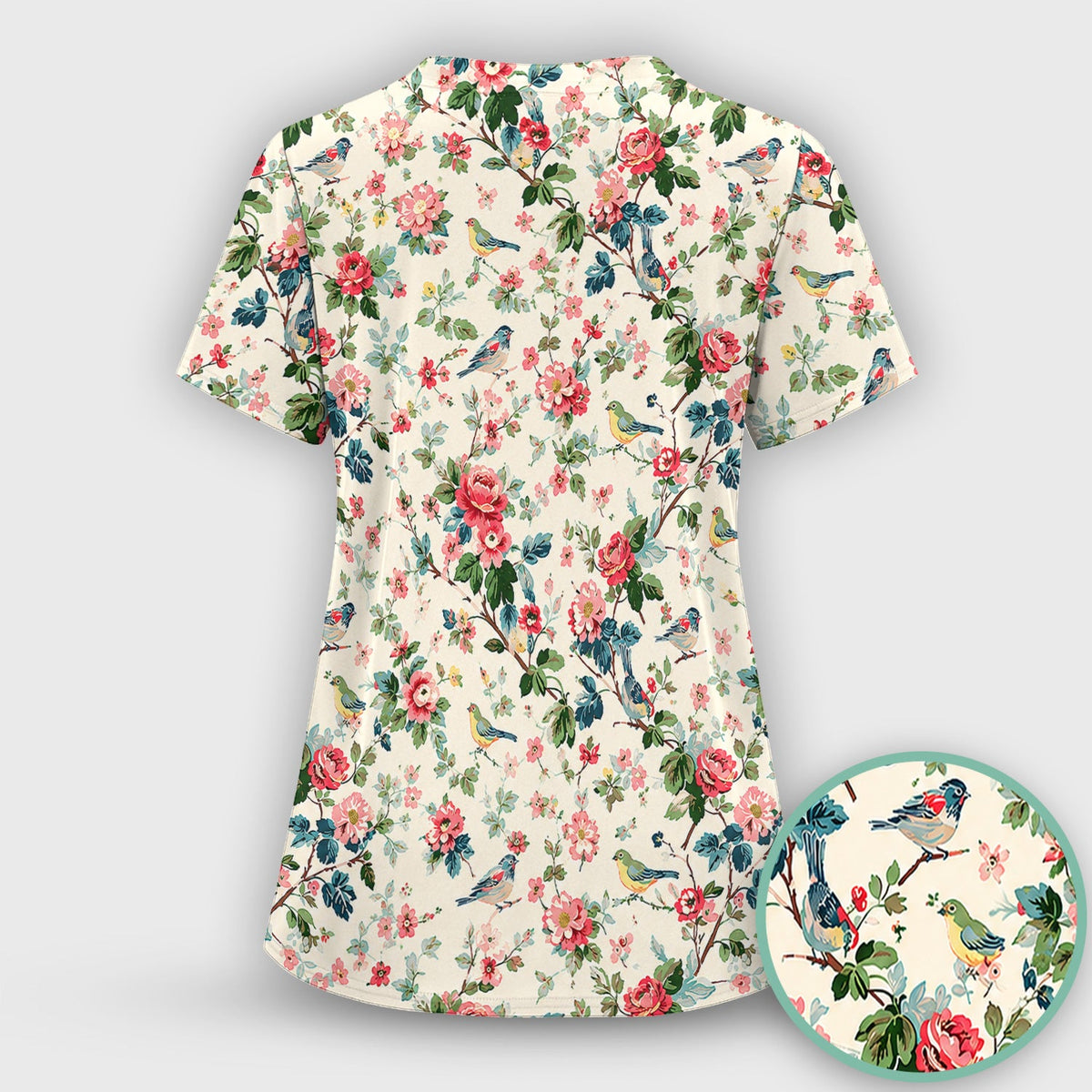 Songbird Rose Garden Nurse Scrub Set
