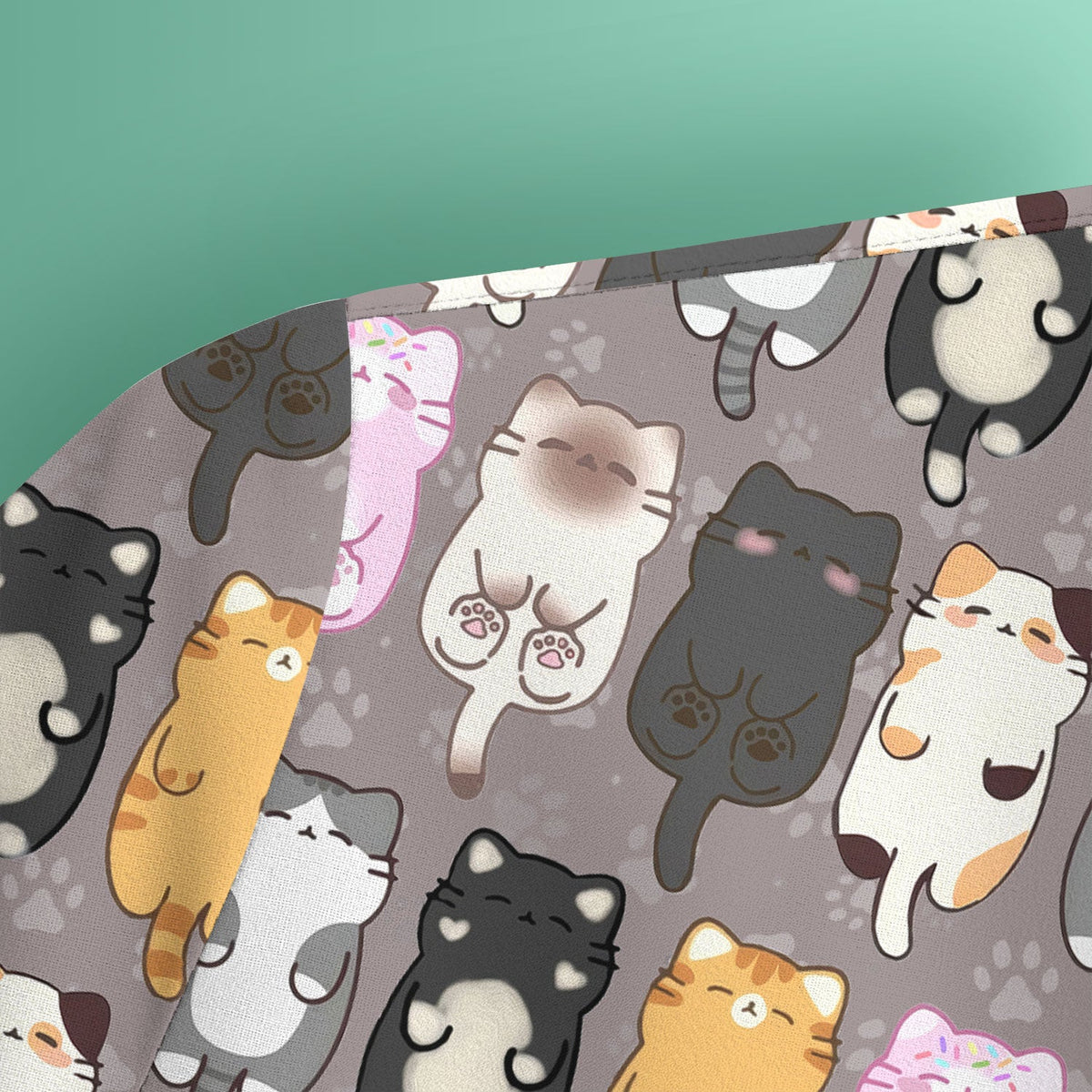Cartoon Cats All Over Nurse Scrub Top