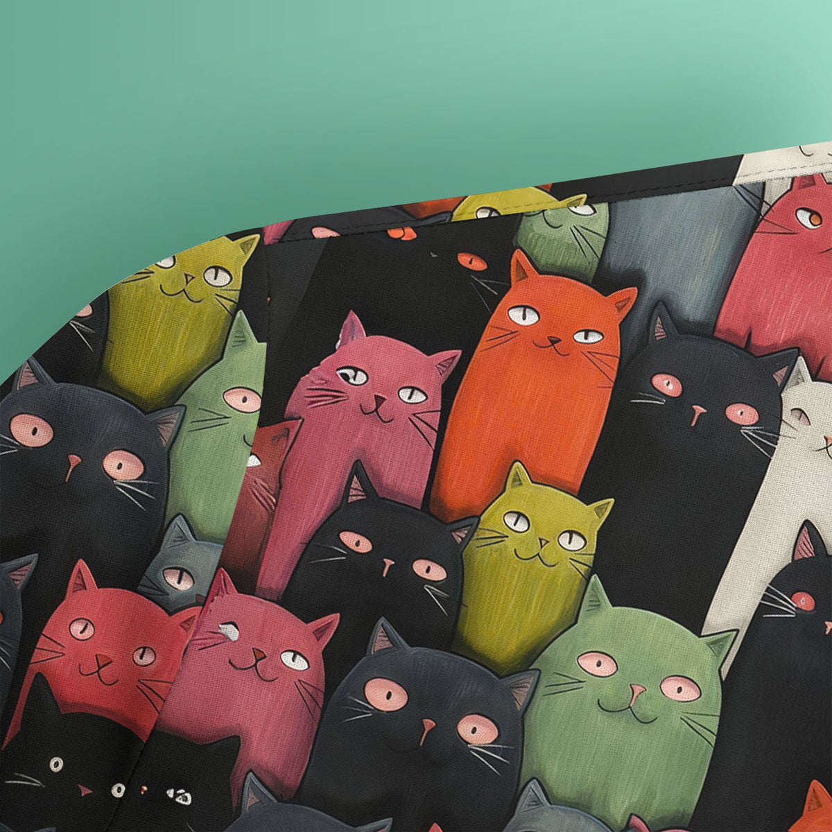 Artistic Cat Nurse Scrub Top