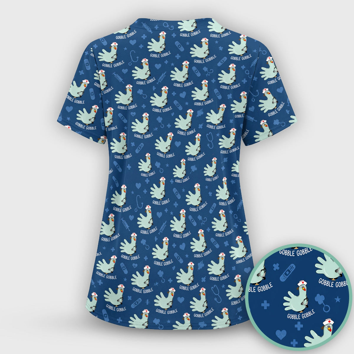Gobble Gobble Turkey Nurse Scrub Set