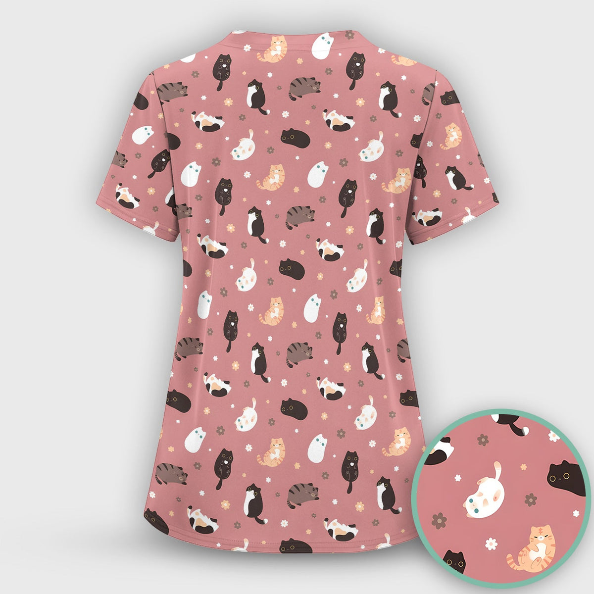Adorable Kitty Nurse Scrub Set