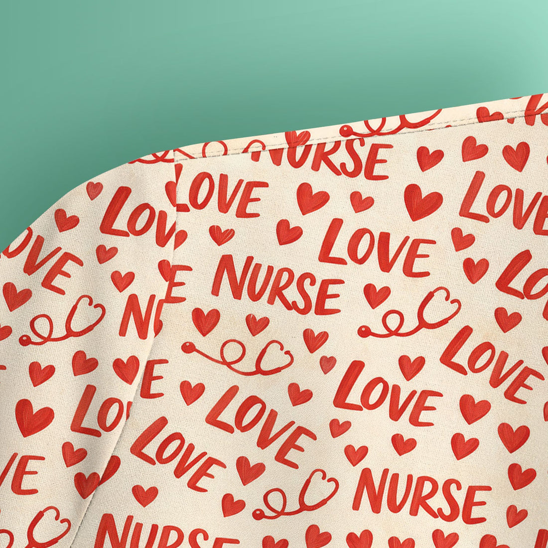 Valentine Love Heart Nurse Scrub Top