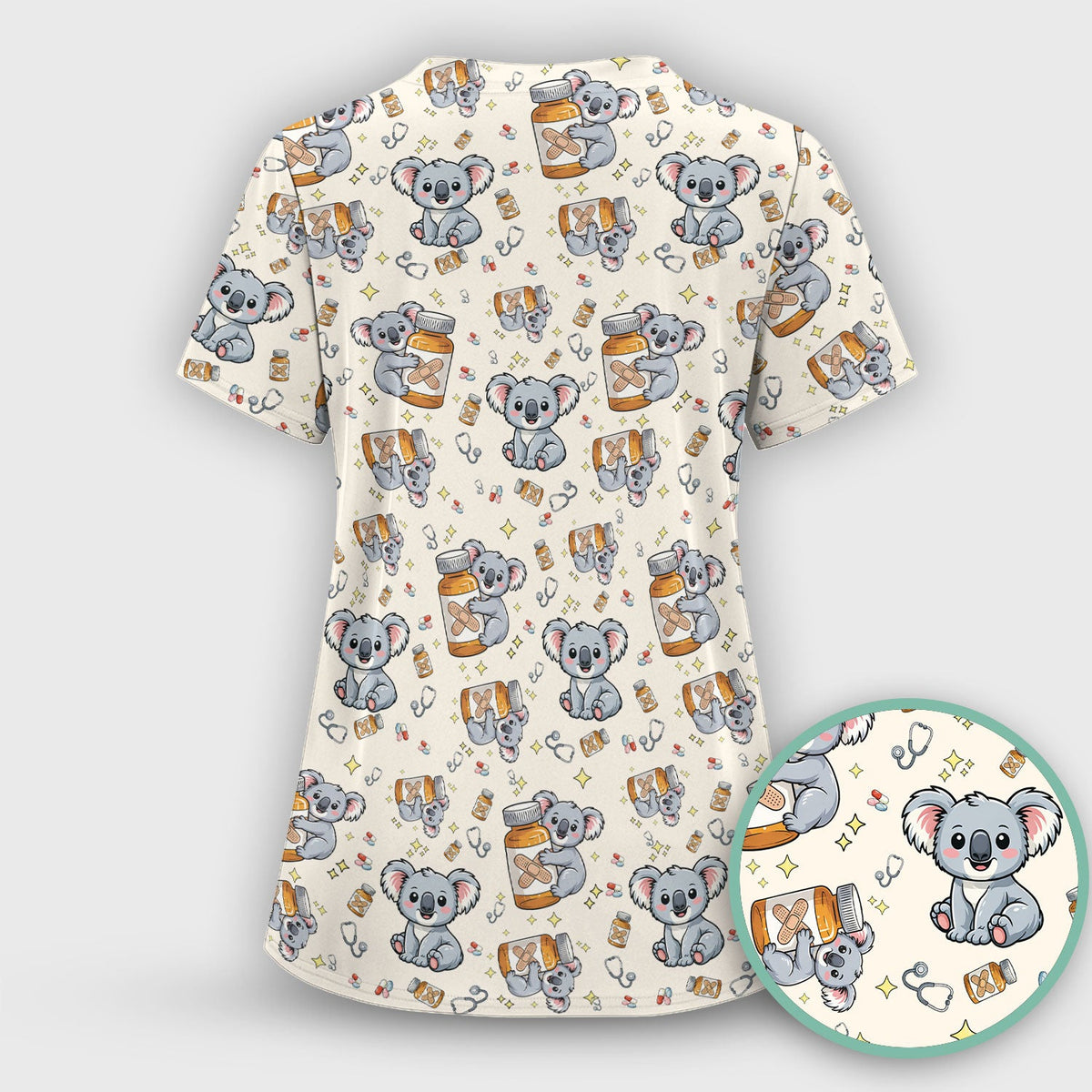 Koala Bandage Medicine Nurse Scrub Set