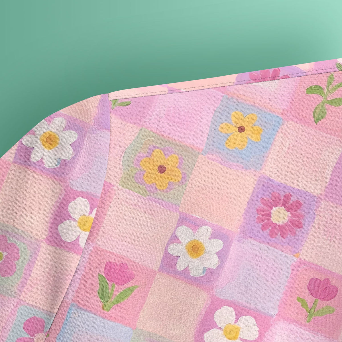 Lovely Pastel Floral Patchwork Nurse Scrub Top