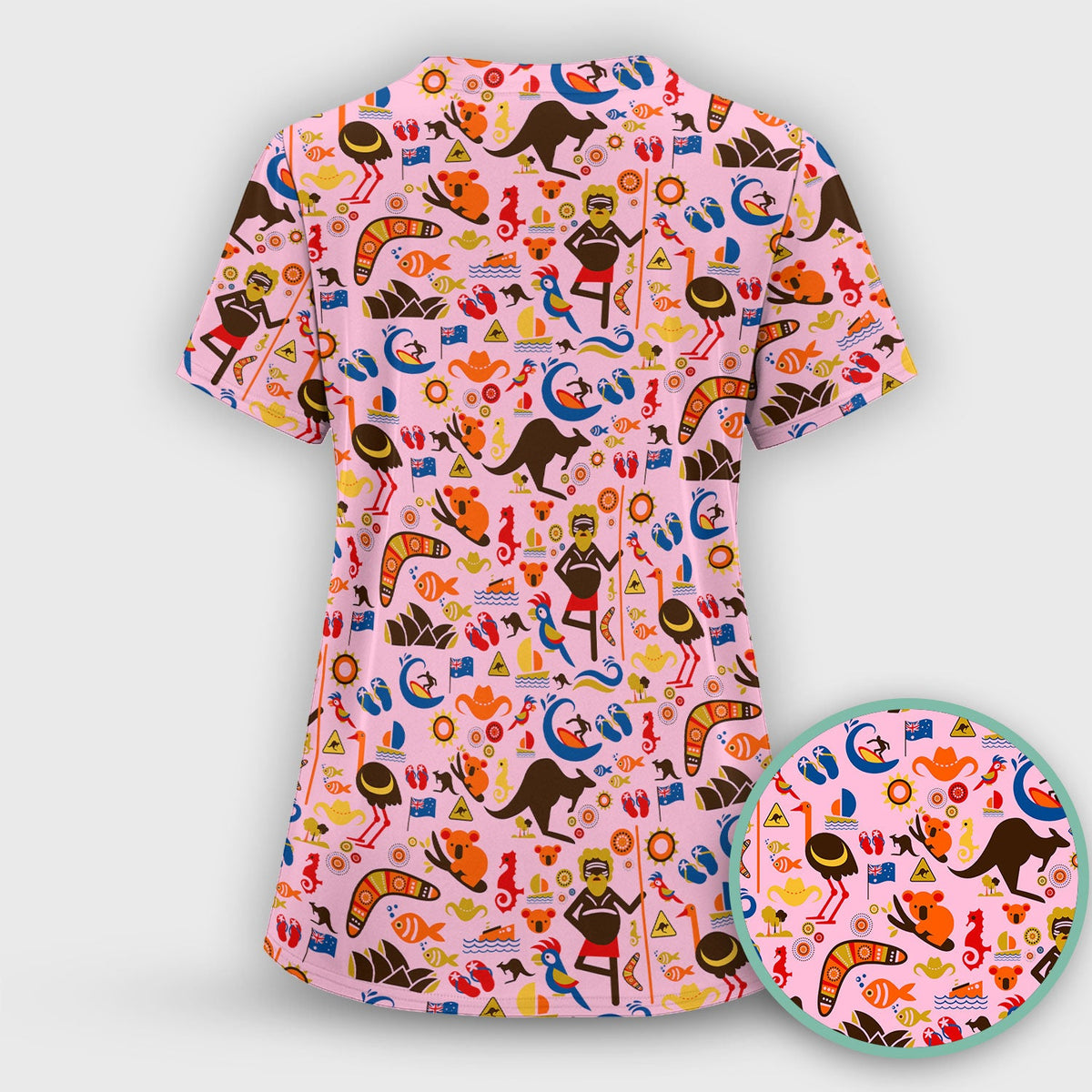 Indigenous Inspired Icon Nurse Scrub Set