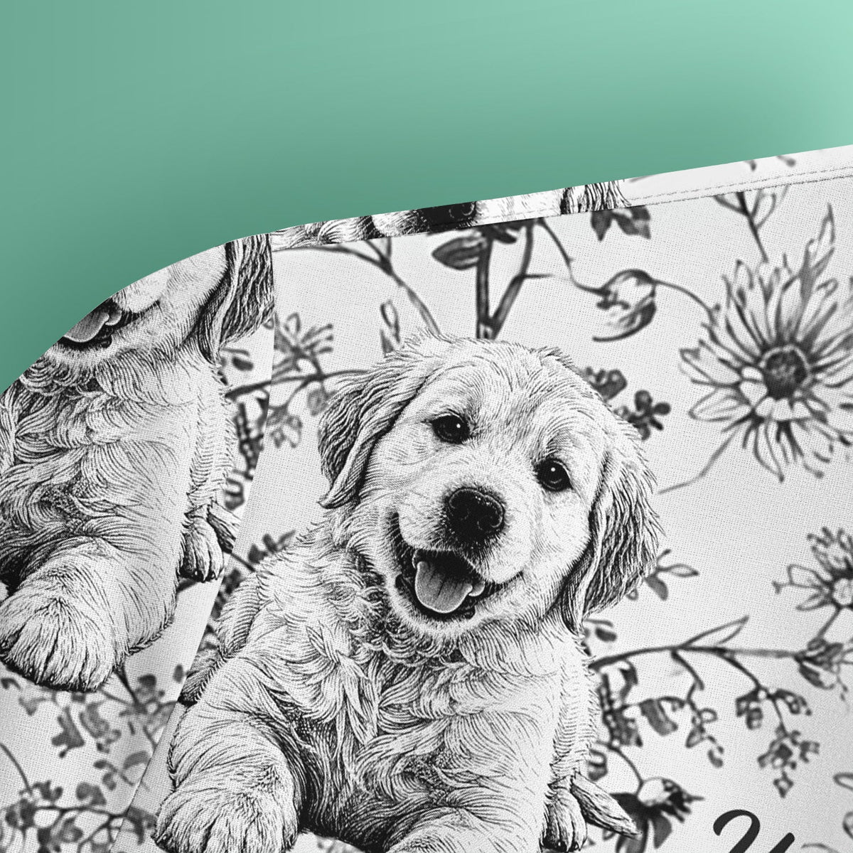 Personalized Pet Photo Floral Nurse Scrub Top