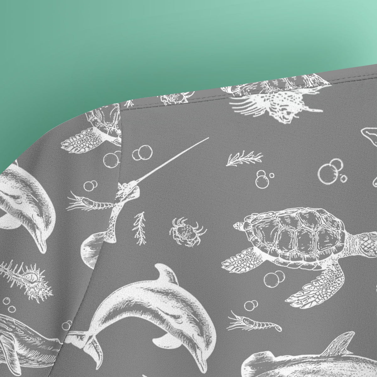 Marine Sea Life Nurse Scrub Top