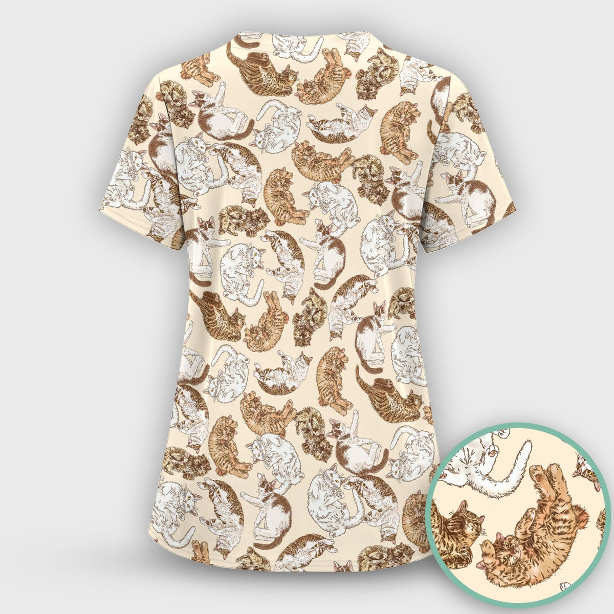 Lazy Cat Nap Nurse Scrub Set