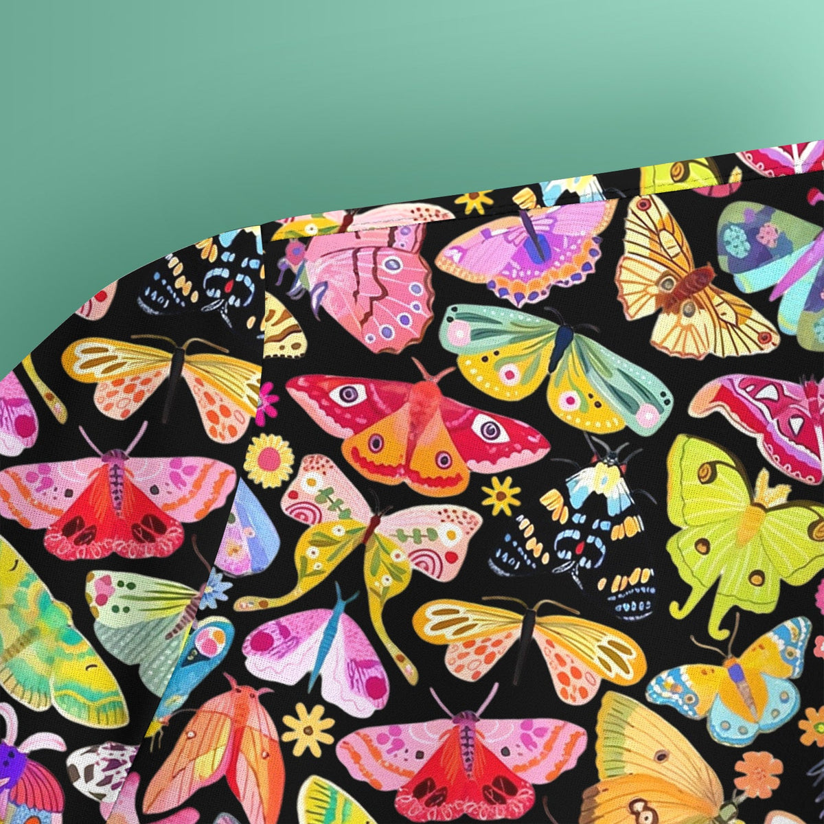 Cute Bright Butterfly Moth Floral Nurse Scrub Top