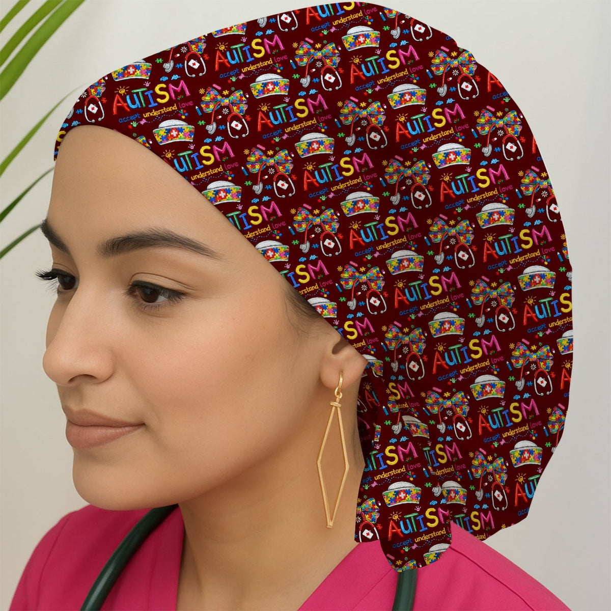 Autism Awareness Accept Understand Love Scrub Cap
