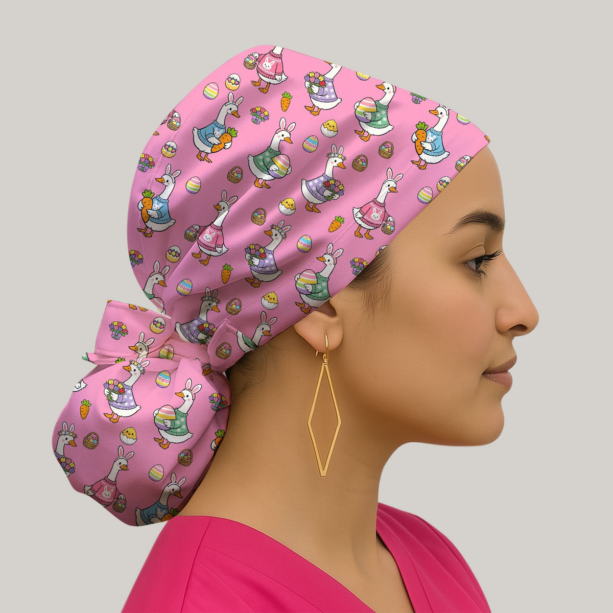 Goose Easter Scrub Cap