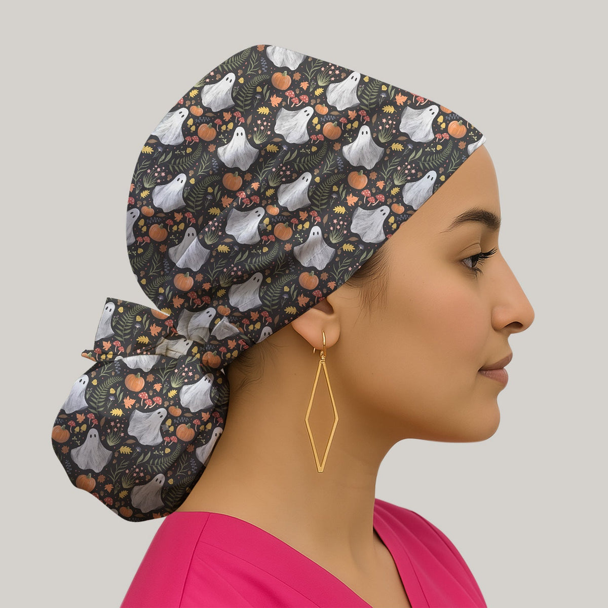 Pumpkin Woodland Scrub Cap