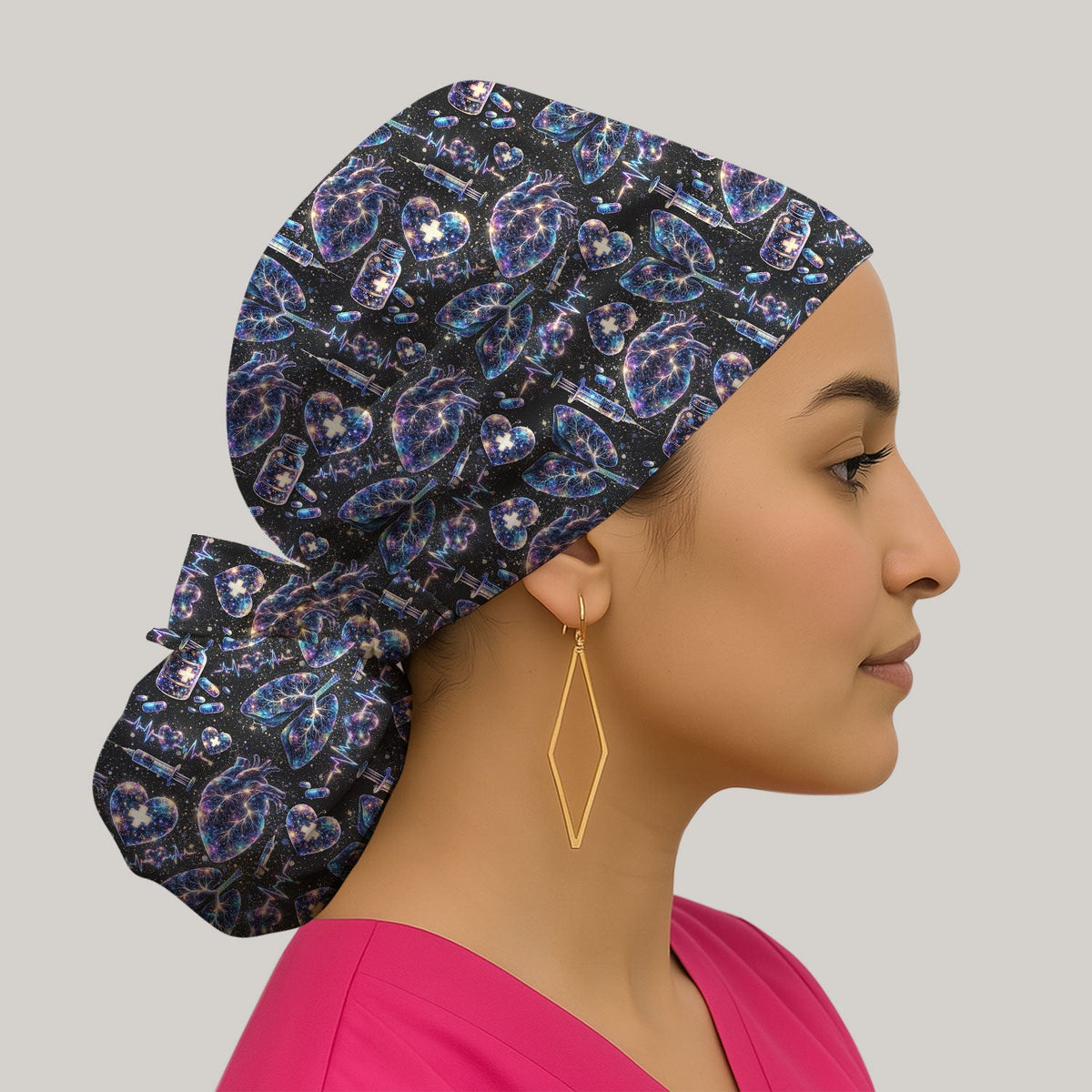 Galaxy Anatomical Heart Lung Syringe Scrub Cap
