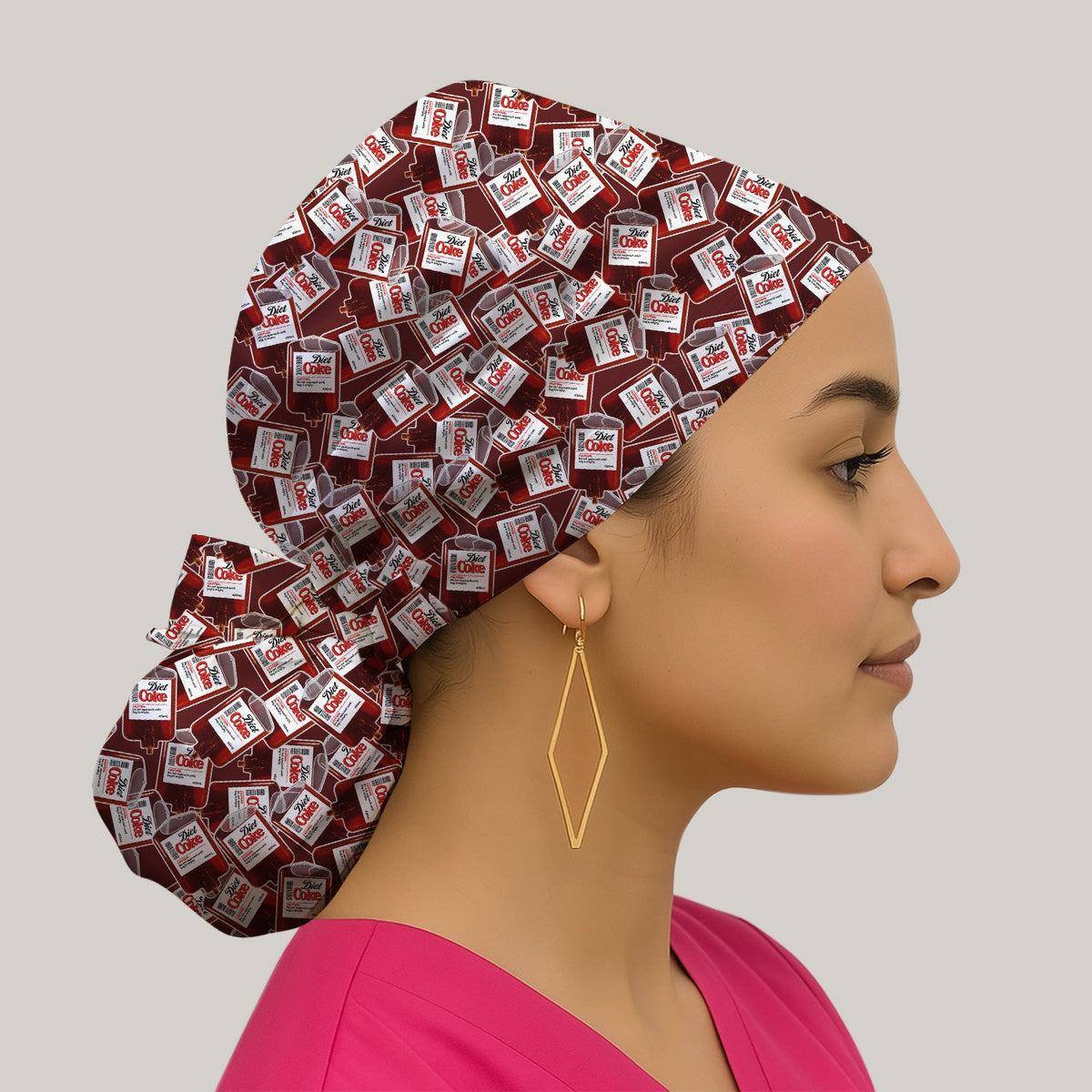 Vintage Soda Bottle Red Scrub Cap