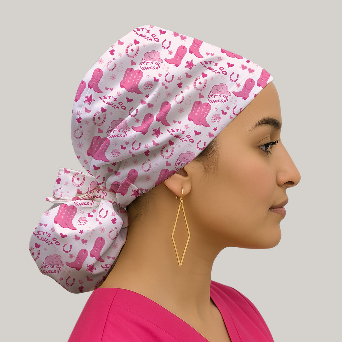 Doodle Love Hearts Scrub Cap