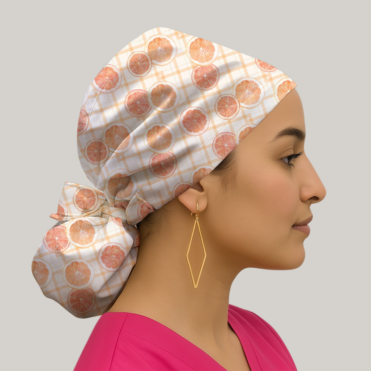 Fresh Grapefruit Slice Scrub Cap