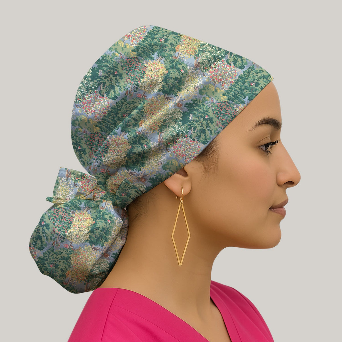 Forest Landscape Scrub Cap