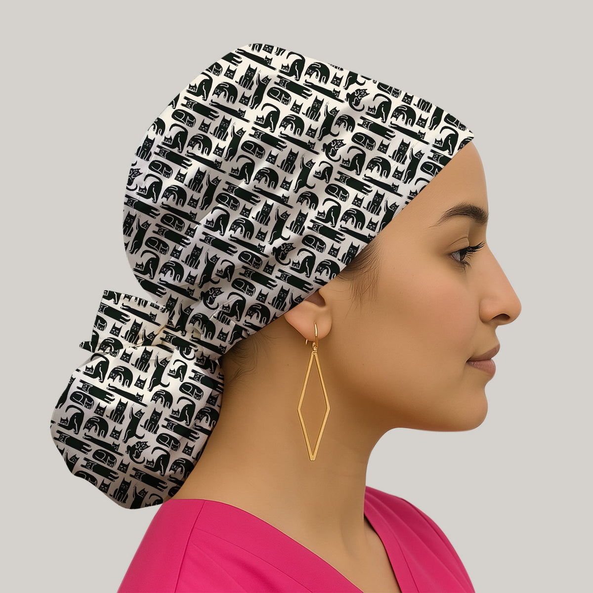 Funny Cat Poses Scrub Cap