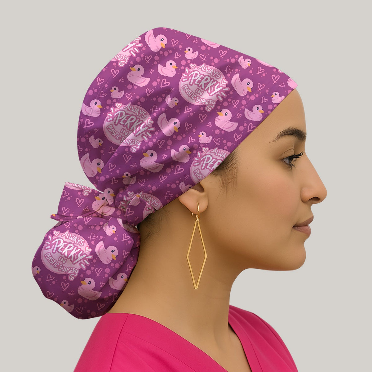 Always Perky Plastic Surgery Duck Scrub Cap