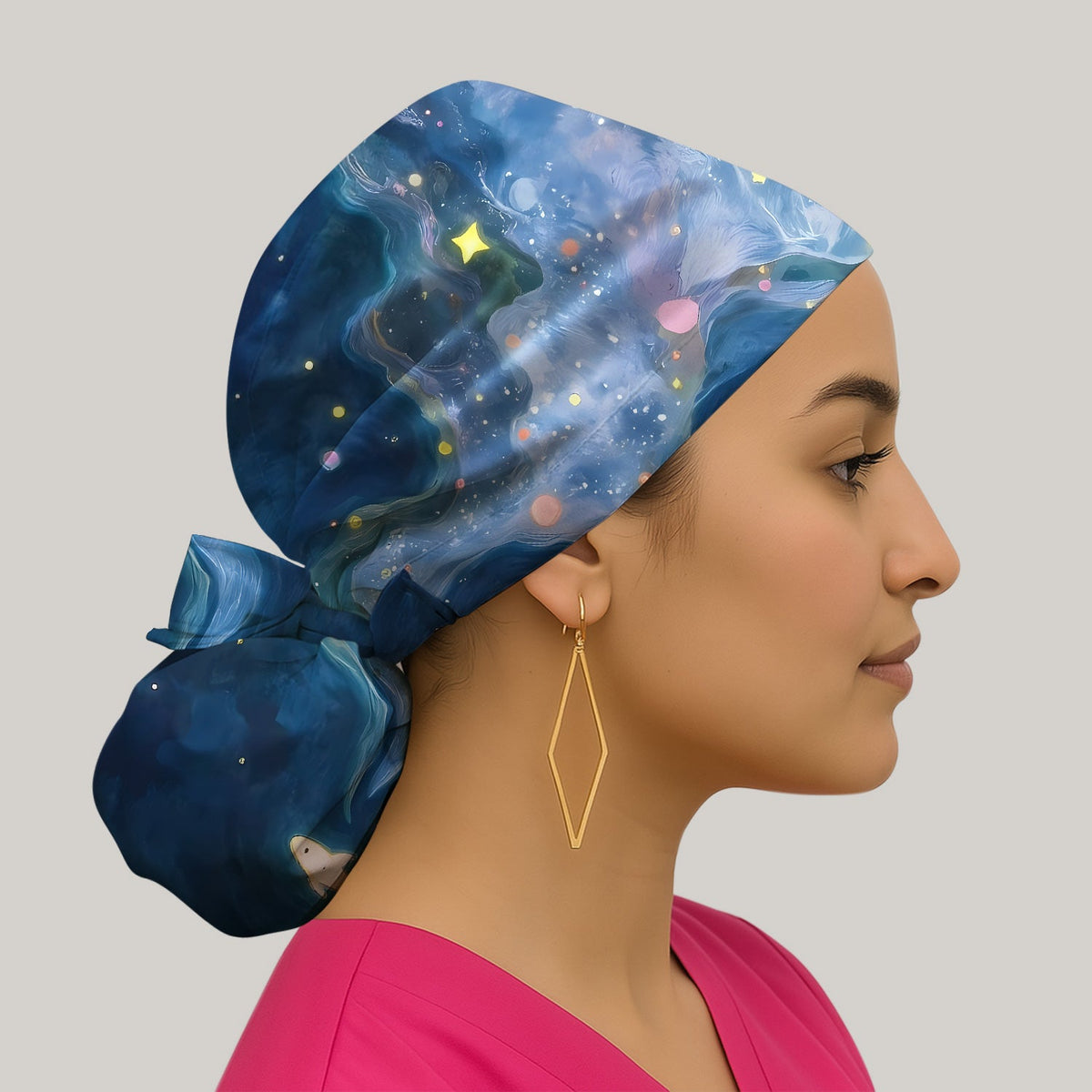Marine Life Shark Scrub Cap