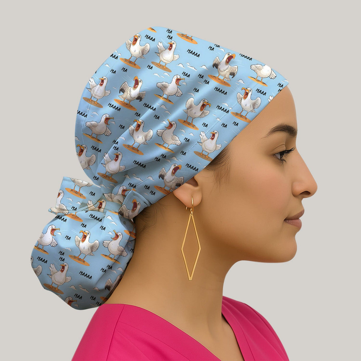 Screaming Seagull Sky Scrub Cap