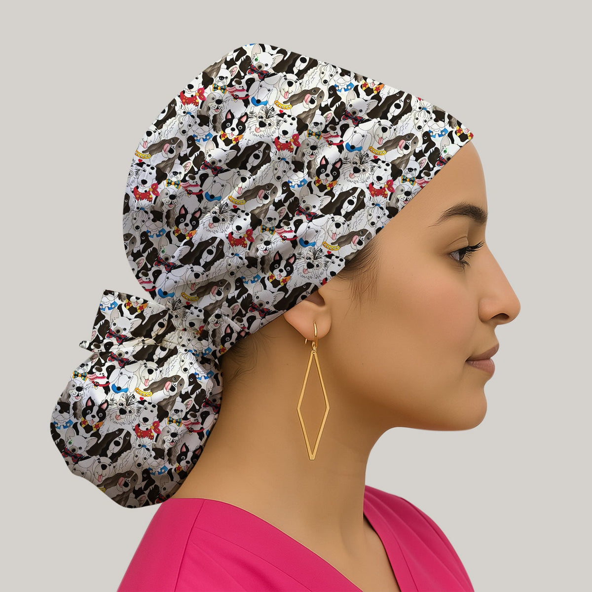 Dog All Over Print Scrub Cap