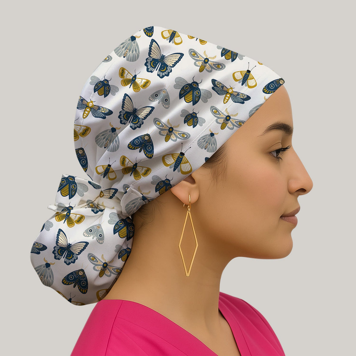 Butterfly Moth Insect Scrub Cap