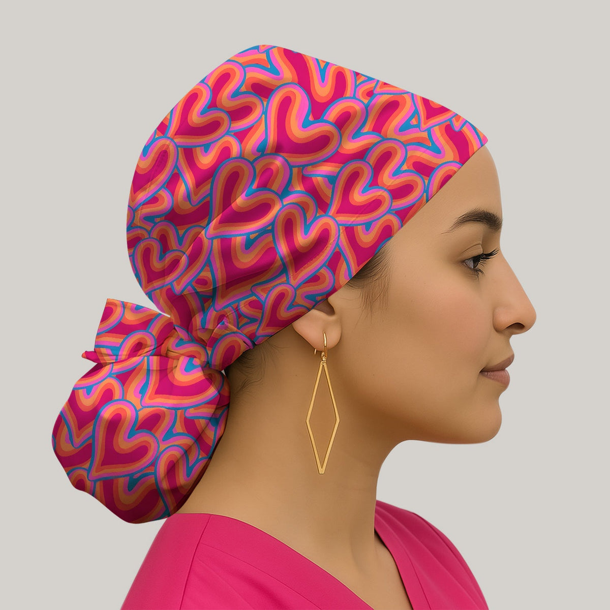 Valentine Heart Scrub Cap