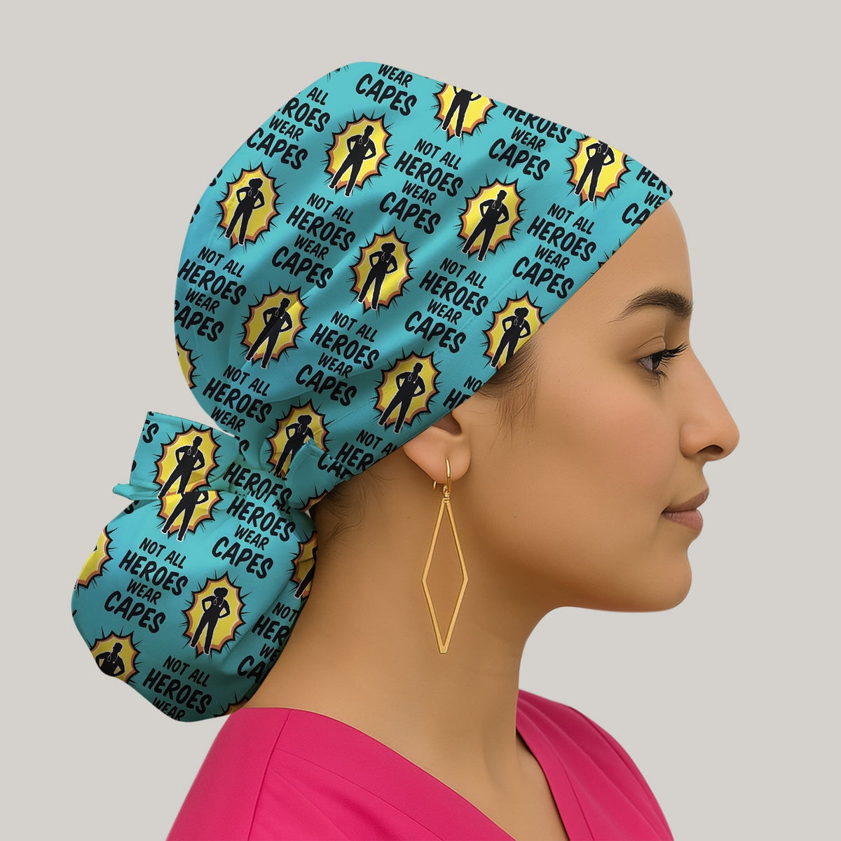 Not All Heroes Wear Capes Nurse Scrub Cap