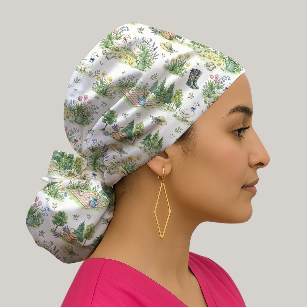 Duck Garden Scrub Cap