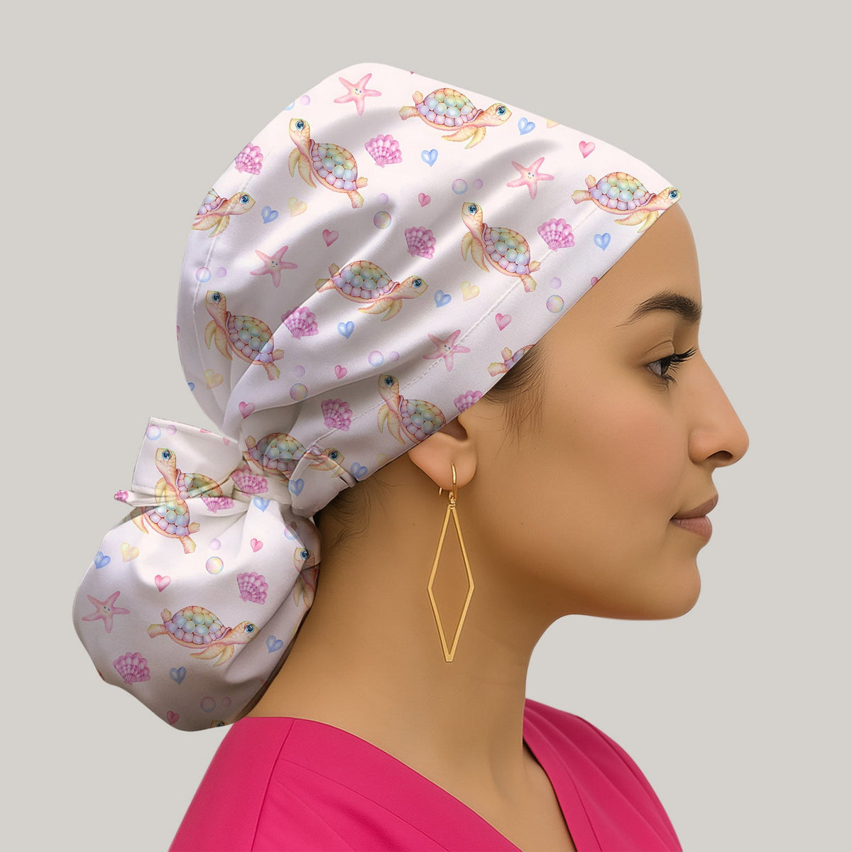 Sea Turtle Ocean Scrub Cap