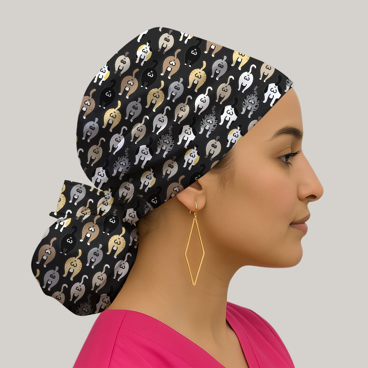 Cat Lover Nurse Scrub Cap