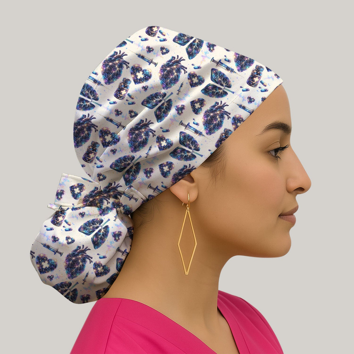 Galaxy Anatomical Heart Lung Syringe Scrub Cap