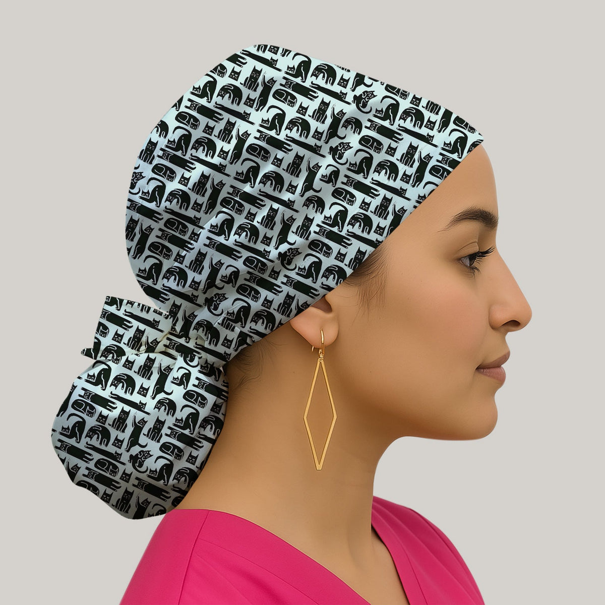 Funny Cat Poses Scrub Cap
