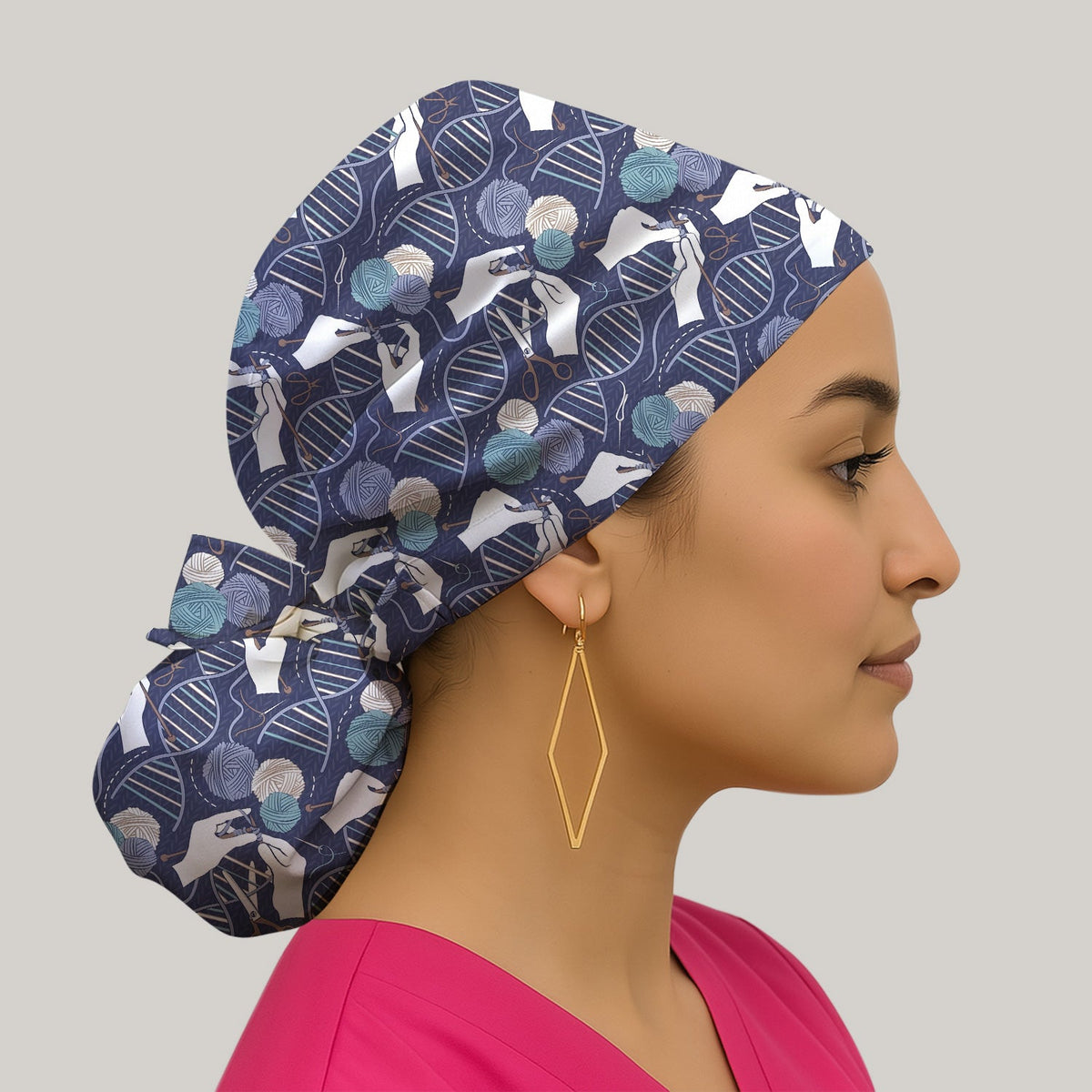 DNA Helix Yarn Scrub Cap