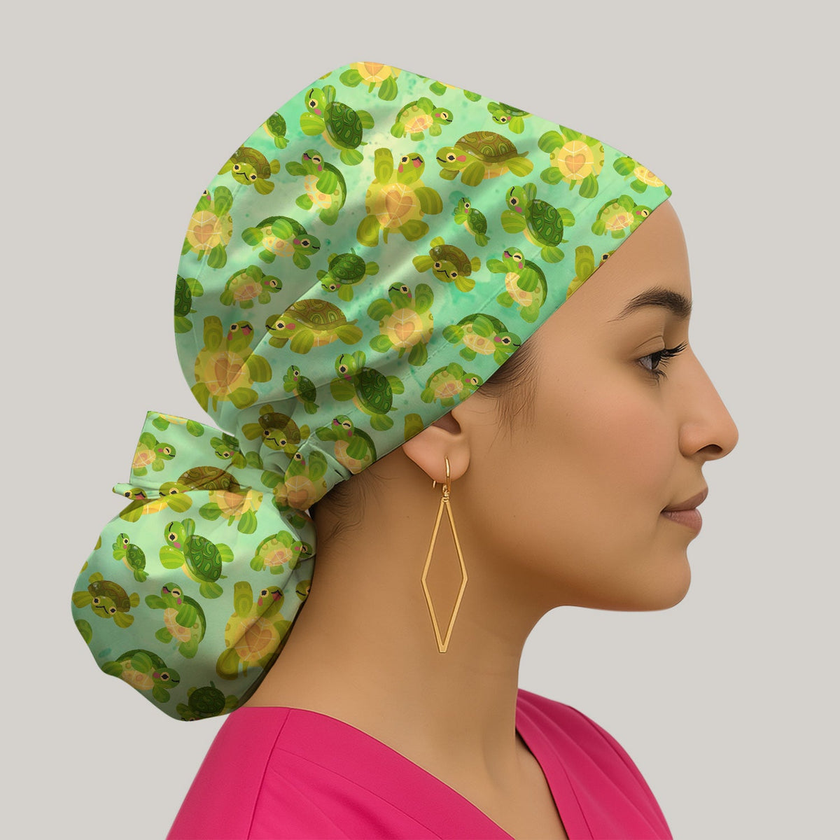 Green Sea Turtle Scrub Cap